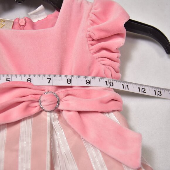 Little Bitty Baby Girl Dress Pink No Size Tag Maybe 12-18 Months - Picture 3 of 6